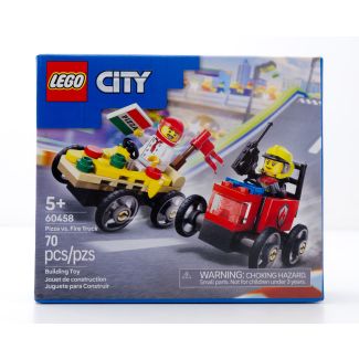 LEGO City Pizza vs. Fire Truck #60458