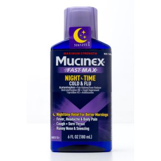 Mucinex Maximum Strength Fast Max Night Time Cold & Flu 6 fl oz