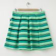 NEW Gap Pleated Striped Fit and Flare Skirt in Blue Green Stripe (back)