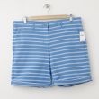 NEW Gap Boyfriend Roll-Up Bermuda Shorts in Blue Stripe