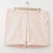 NEW Gap Boyfriend Roll-Up Bermuda Shorts in Peach Stripe 