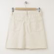NEW Gap 1969 High Rise Raw Edge Denim Skirt in Ecru (back)