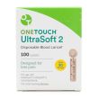 OneTouch UltraSoft 2 Disposable Blood Lancet Fine 30 Gauge 100 Lancets