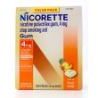 Nicorette Nicotine Gum Stop Smoking Aid 4mg Fruit Chill Value Pack 160 Pieces