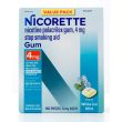 Nicorette Nicotine Gum Stop Smoking Aid 4mg White Ice Mint Value Pack 160 Pieces